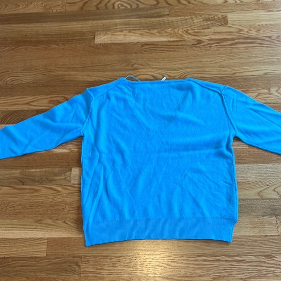 Free People Harmony Cashmere V Sweater in Grecian Sea Size XSmall NWT Defect - Picture 11 of 16